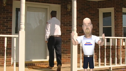 Tech and Tyson Man Mascot